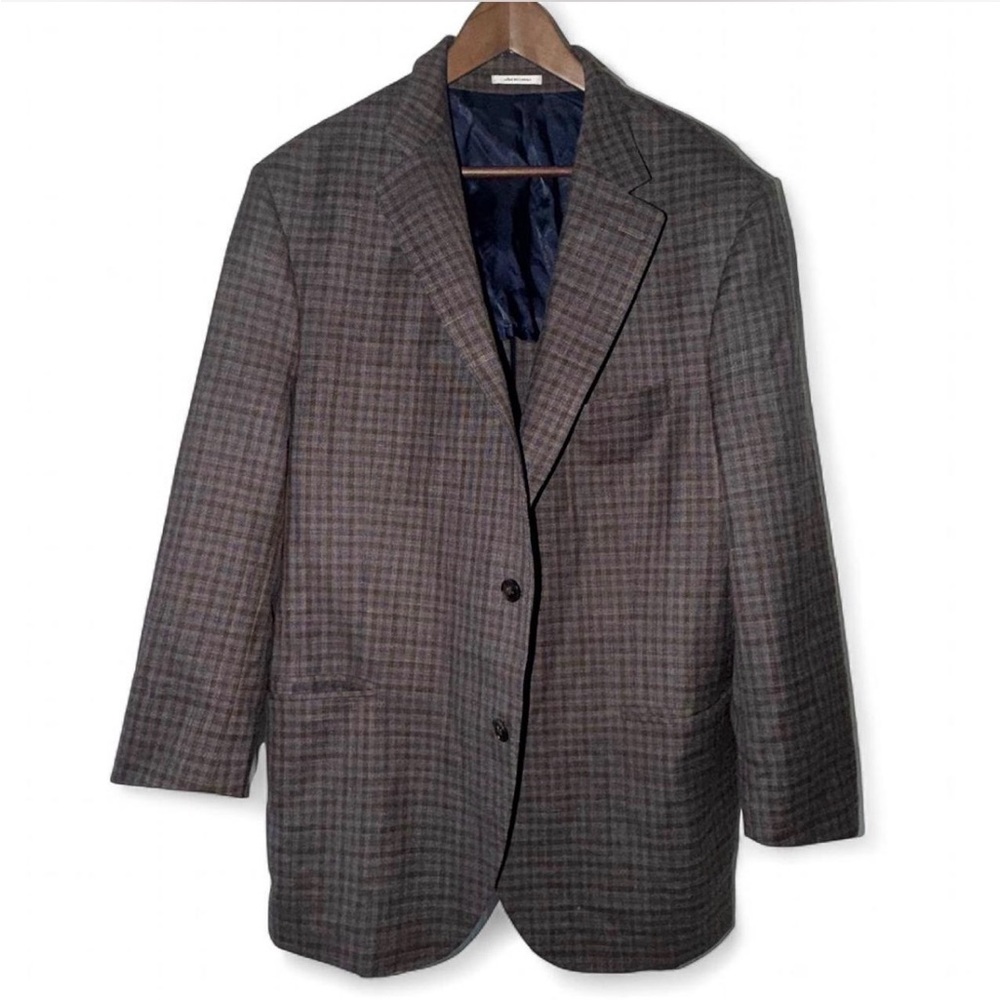 Men's Classic Plaid Blazer - Brown Check